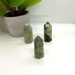 Mini prehnite & epidote towers